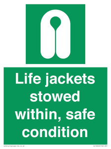 Life jackets stowed within